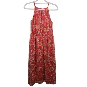 The General Good Stitch Fix Orange Floral Midi Dress Size Petite Small NWOT